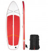 Stand up Paddle ultra compact et stable 10 pieds (130 kg ) blanc et rouge