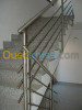 Rampe d'escalier inox