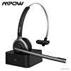 Casque Bluetooth 5.0 Mpow M5 Pro avec base de chargement pour micro Casque sans fil pour PC 