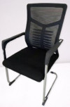 Chaise Visiteur Moderne en maille respirante noir