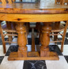 Table à manger en bois rouge massif 