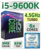 Intel i5 9600K 3.70ghz up to 4.50ghz turbo