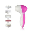 -Appareil de Massage et Brosse Pour Visage 4 En 1 -- Rose / Blanc-