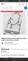 Breloque de téléphones de luxe (Dior)