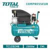 TOTAL Compresseur D’air 24L 2HP 2000W TC120246