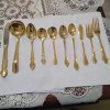 golden plated silverware