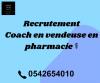 Recrutement des formateurs en GRH et pc pais et vendeuse en pharmacie 