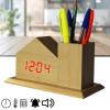 Digital Wooden Clock Sound Control VST-879 ساعة خشبية للمكتب