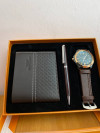 Pack montre classique, porte monnaie, stylo