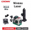 Niveau laser crown 3 ligne intérieur et extérieur 