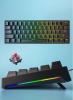 LEAVEN K620 Wired Mechanical Keyboard 61 Keys RGB Lights