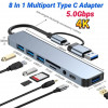 Adaptateur Type-c et USB 8 EN 1