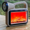 lampe de camping solaire LED à flamme d'atmosphère multifonction charge USB et Power-bank