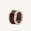 BVLGARI B Zero1 Rose Gold 4 Band BAGUE Black Ceramic