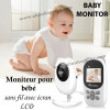 Babyphone vidéo, Moniteur pour bébé sans fil avec écran LCD | BABY MONITOR