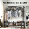 Penderie mobile double 