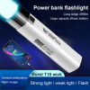 Lampe de poche Power bank 2 en 1,USB, Rechargeable, 1 W, 1200mA, 990000LM