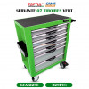 SERVANTE 07 TIROIRES 229PCS VERT TOPTUL