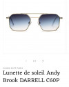 ORIGINAL lunette de soleil Andy brook