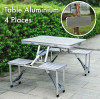 Table camping pliable avec 4 sièges طاولة تخييم