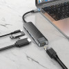 HUB CONVERTISEUR ADAPTATEUR USB-C À (HDMI+USB3.0+ USB 2.0+USB-C+RJ45) HOCO HB23 