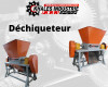 DECHIQUETEUR  pour tout type de déchets ( plastique, déchets ménagers, pneu