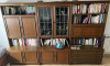 Bibliotheque Suedoise 3 compartiments , composee d un bar avec Lumiere et d une grande vitrine 