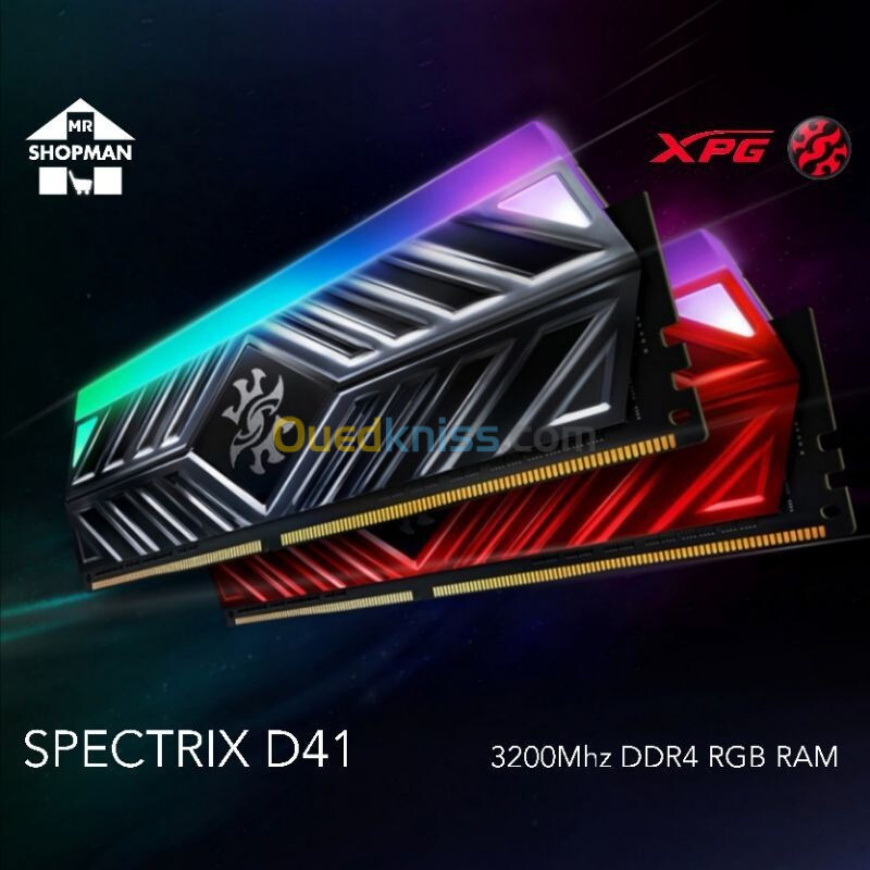 RAM ADATA XPG 16GO 2X8GO 3200MHZ SPECTRIX RGB DDR4