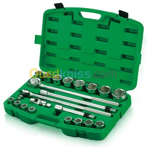 TOPTUL Professional 21 Piece 3/4in Drive 6 Point Flank Drive Socket Set GCAI2102