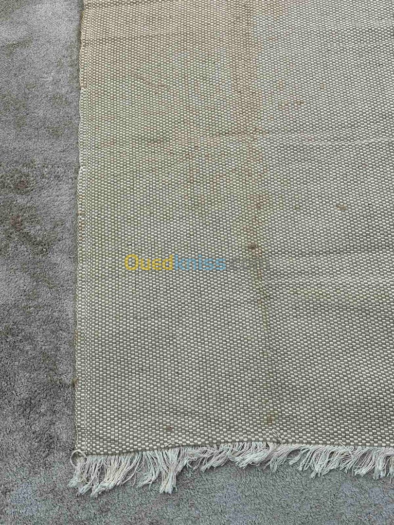 Tapis bohème en coton et jute