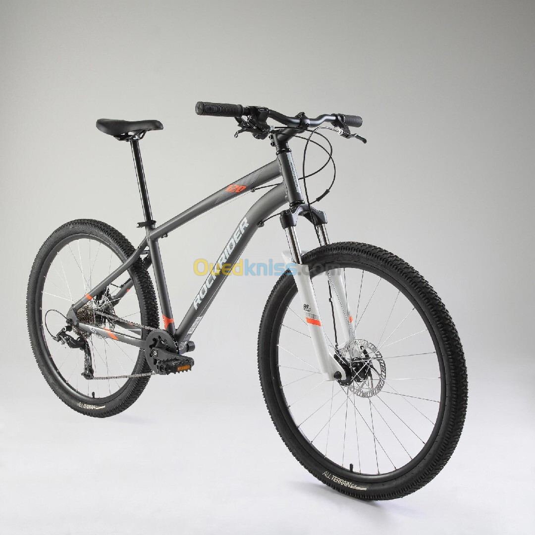 ROCKRIDER Vélo vtt randonnee st 120 gris orange