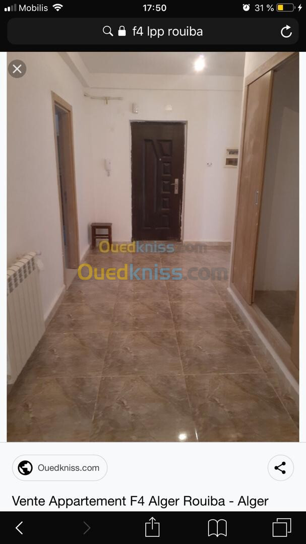 Location Appartement F4 Alger Rouiba