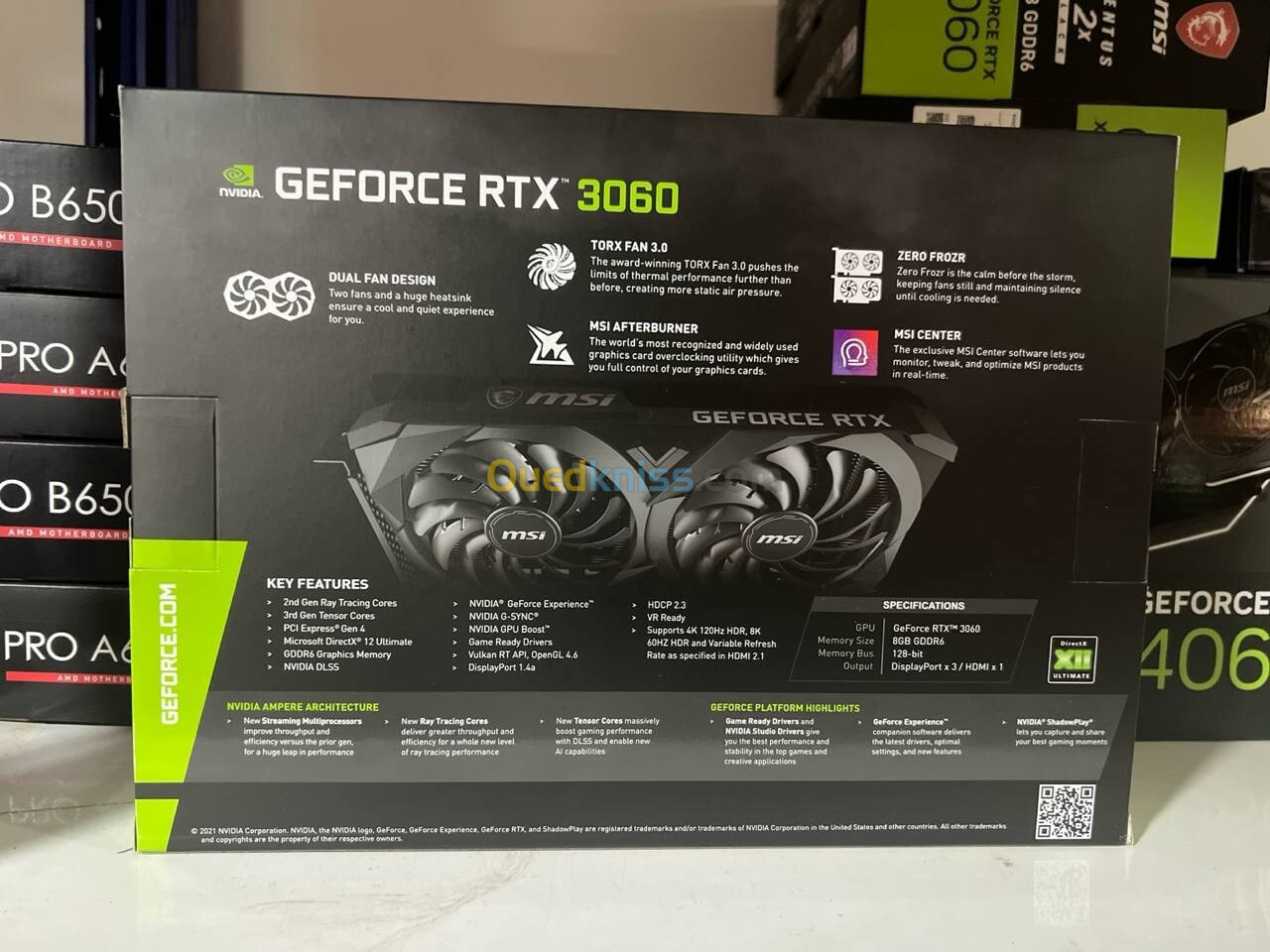 Carte Graphique MSI GeForce RTX 3060 VENTUS 2X 8G OC 3DP 1HDMI 