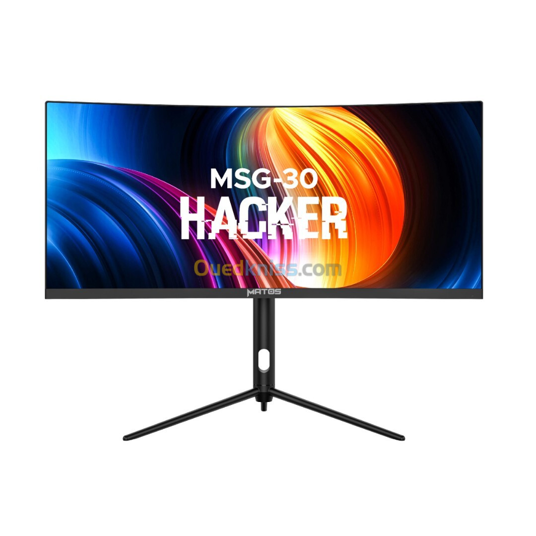 ECRAN MATOS HACKER Gaming Monitor 30 POUCE SCREEN SIZE 200 Hz 1 ms  Fast VA 2560 x 1080 Curved 1500R