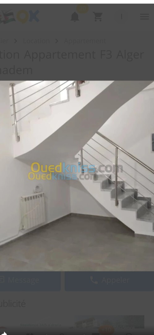 Location Appartement F3 Alger Ouled fayet