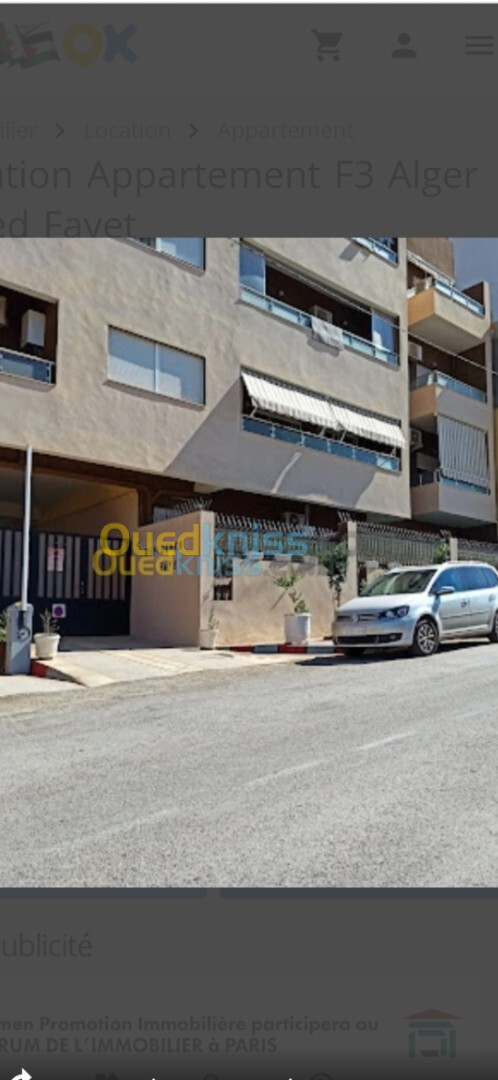 Location Appartement F4 Alger Ouled fayet