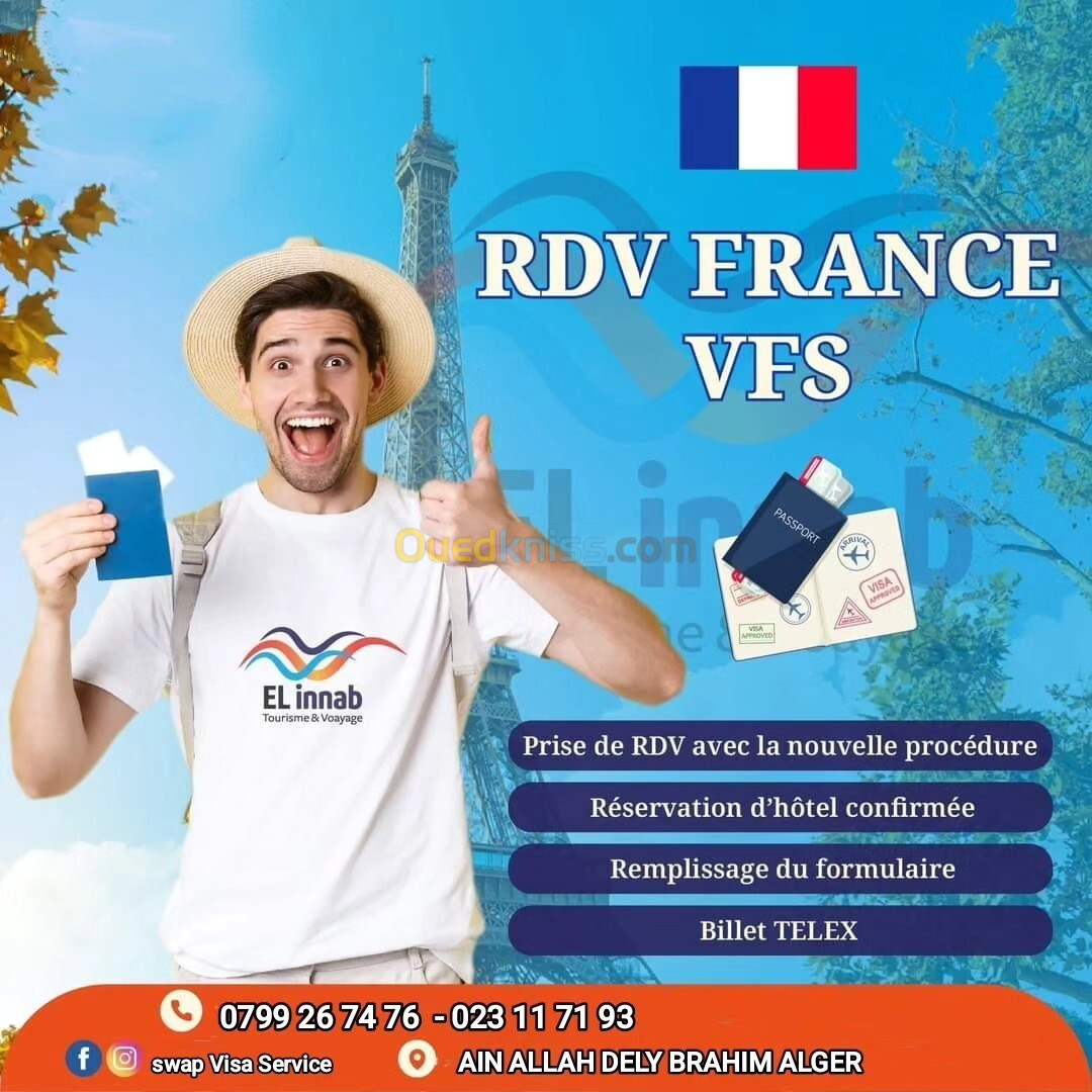 Traitement dossier Visa France /espagne/ Belgique/ Allemagne/ Italie/ Hollande