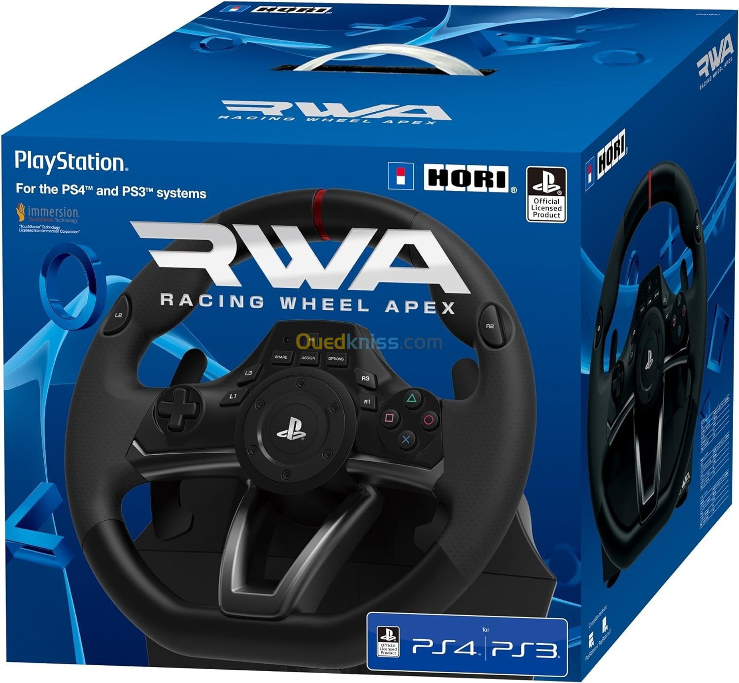  Hori RWA Original Volant de course Apex pour PS4/PS3/PC/Playstation