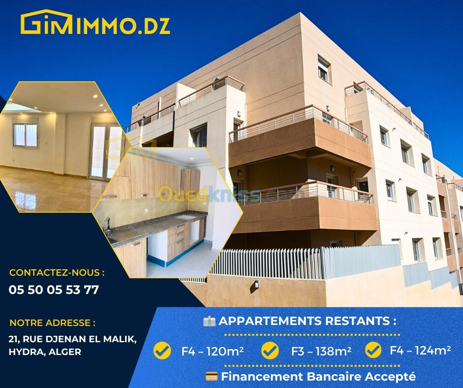 Vente Appartement F4 Alger El achour