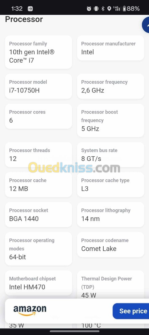 Hp omen gaming i7 10350H Rtx 2060 6gb 