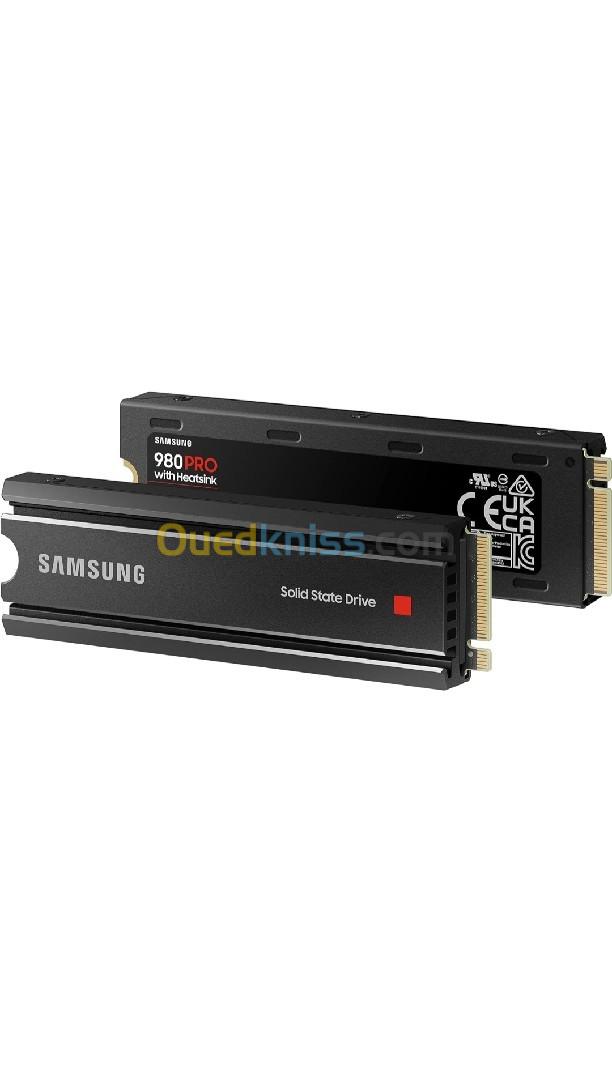 SSD NVMe 980 Pro, M.2, 2To, PCIe Gen 4*4 (7000 Mo/s), dissipateur de chaleur inclus - Compatible PS5