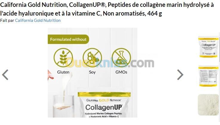 Collagène marin, Peptides et vitamine C, 462 g  - California Gold Nutrition -