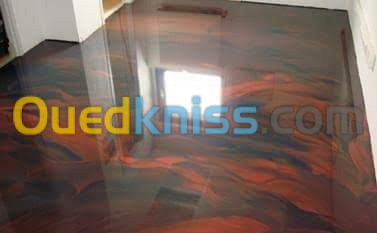 Résine epoxy peinture placoba13 aluminium façde  mur rideau  plombier Electricité aquapanel 