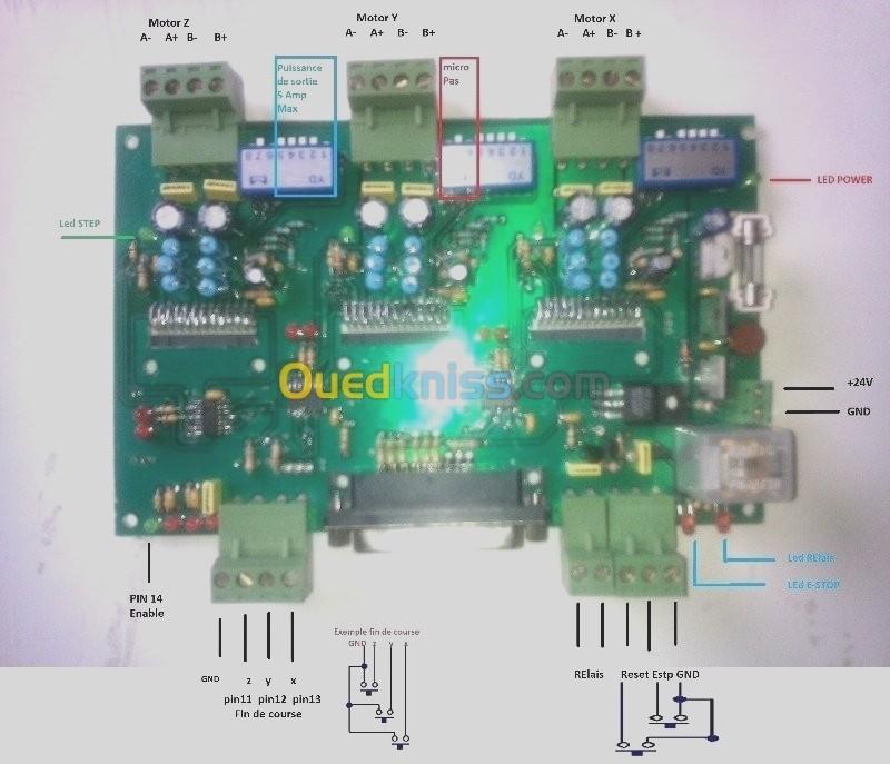 Carte commande 3 Axes 5 amp