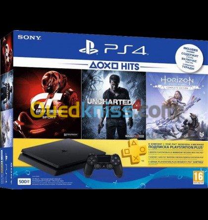 PS4 SLIM 500GB + 03 JEUX + ABONNEMENT