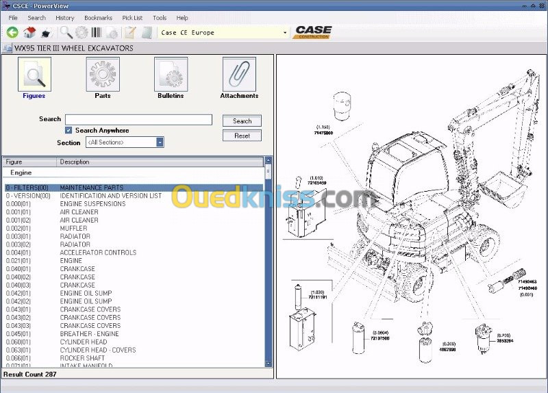 Case ce catalogue des pieces