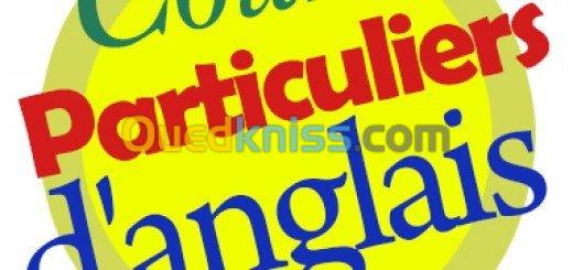 cours particuliers en Anglais 