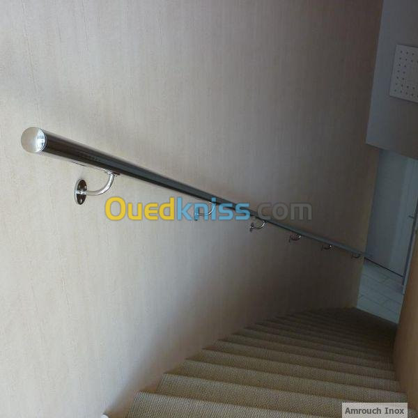 Rampe d'escalier, Gardes corp, Main courante en inox