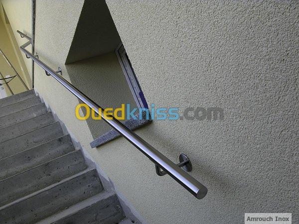 Rampe d'escalier, Gardes corp, Main courante en inox