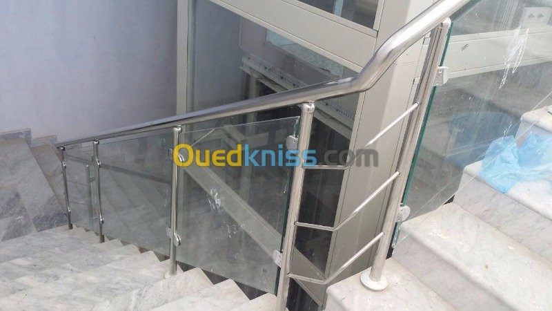 Rampe d'escaliers en INOX